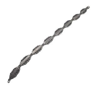 Vintage JCF WWII Forgot Me Not Sterling Silver Bracelet 7-7/16" 27g NO ENGRAVING